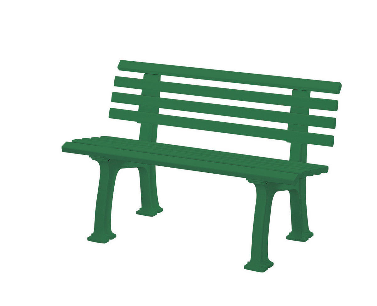 GARTENBANK 120/74/54 cm   - Grün, Basics, Kunststoff (120/74/54cm) - Modante