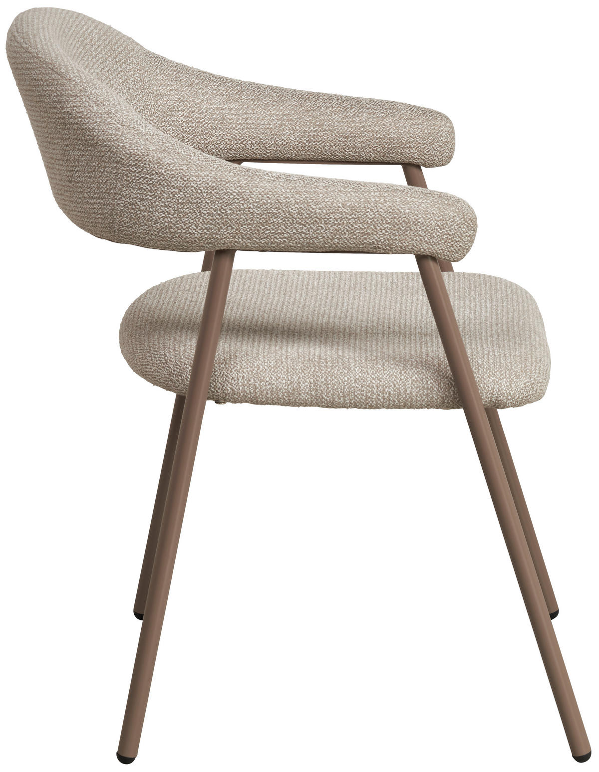 ARMLEHNSTUHL  in Eisen Webstoff  - Beige/Schwarz, MODERN, Textil/Metall (61/79/59cm) - MID.YOU