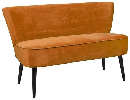 SITZBANK 140/83/75 cm Mikrovelours Goldfarben Holz  - Goldfarben/Schwarz, Trend, Holz/Textil (140/83/75cm) - MID.YOU