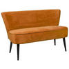SITZBANK 140/83/75 cm Mikrovelours Goldfarben Holz  - Goldfarben/Schwarz, Trend, Holz/Textil (140/83/75cm) - MID.YOU