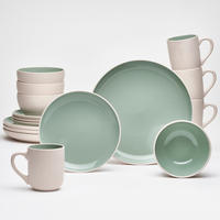 KOMPLETT SERVIS London 16 delar  - ljusgrön, Basics, keramik - Van Well