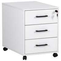 ROLLCONTAINER 43/56/60 cm  - Schwarz/Weiß, MODERN, Holzwerkstoff/Kunststoff (43/56/60cm) - Livetastic