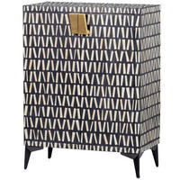 KOMMODE Menne  in 81/108/43 cm  - Goldfarben/Schwarz, Design, Holz/Metall (81/108/43cm) - Livetastic