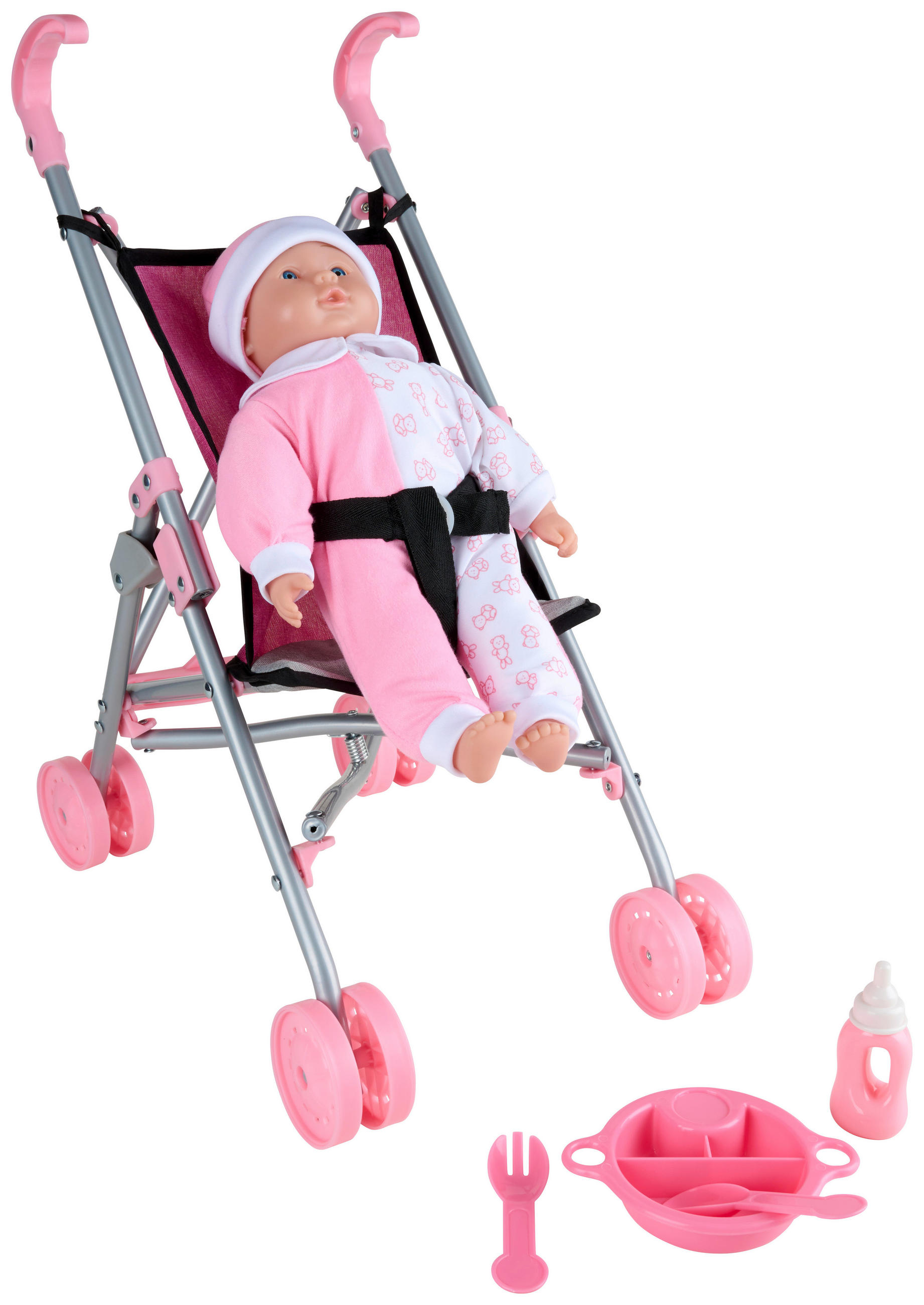PUPPENBUGGY - Multicolor, Basics, Kunststoff/Textil - My Baby Lou