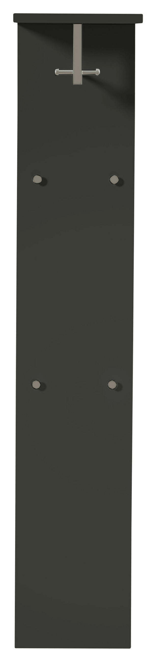 GARDEROBENPANEEL  in 33/168/31 cm  - Chromfarben/Anthrazit, Design, Holzwerkstoff/Metall (33/168/31cm) - Moderano