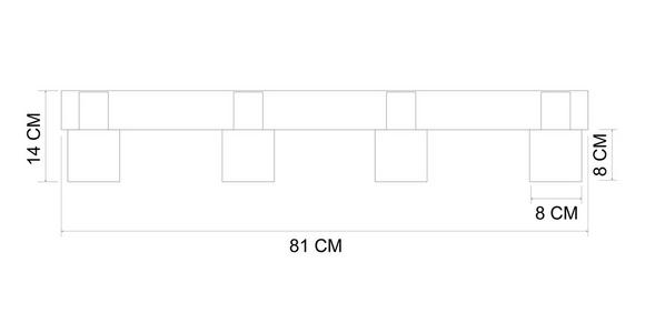 WANDLEUCHTE - Weiß, Trend, Textil/Metall (81/11,5/12,5cm) - Novel