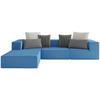LOUNGESOFA  - Blau/Multicolor, Design, Textil (220/330cm) - Livetastic