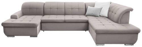 SOFFA i flatväv taupe  - silver/taupe, Design, metall/textil (145/342/208cm) - Livetastic