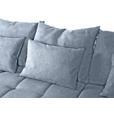 ECKSOFA in Flachgewebe Blau  300/205 cm  - Blau/Schwarz, KONVENTIONELL, Textil/Metall (300/205cm) - Carryhome