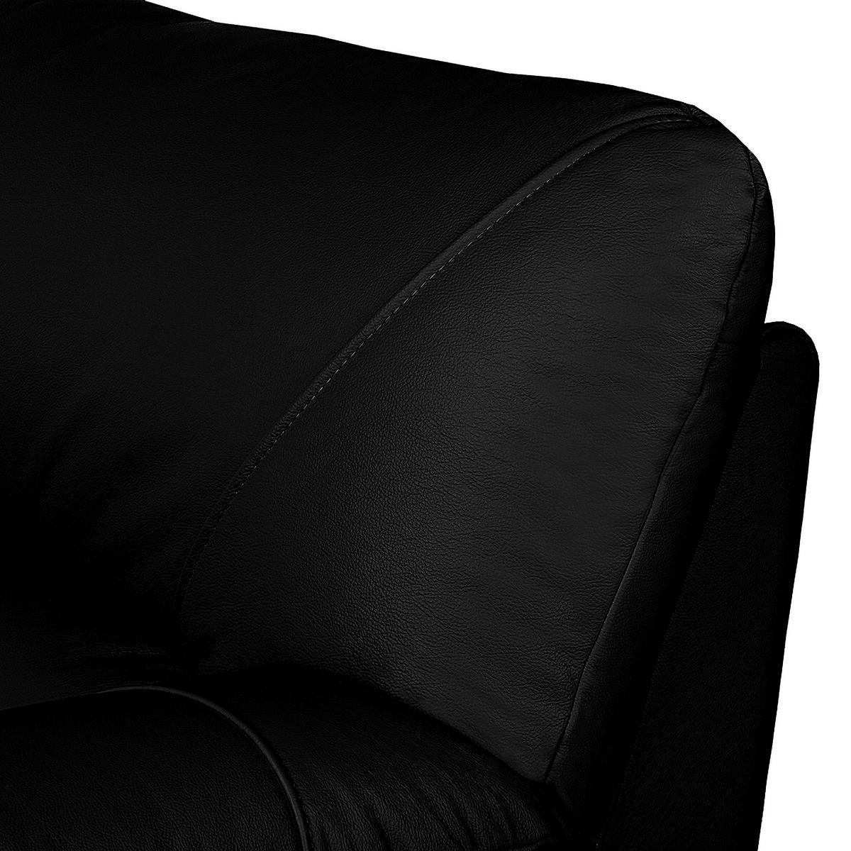 SCHLAFSOFA in Leder Schwarz  - Schwarz, Design, Leder/Kunststoff (205/92/85cm) - Livetastic