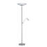 LED-STEHLEUCHTE - Weiß/Nickelfarben, KONVENTIONELL, Glas/Metall (185cm) LED-STEHLEUCHTE - Weiß/Nickelfarben, KONVENTIONELL, Glas/Metall (185cm)