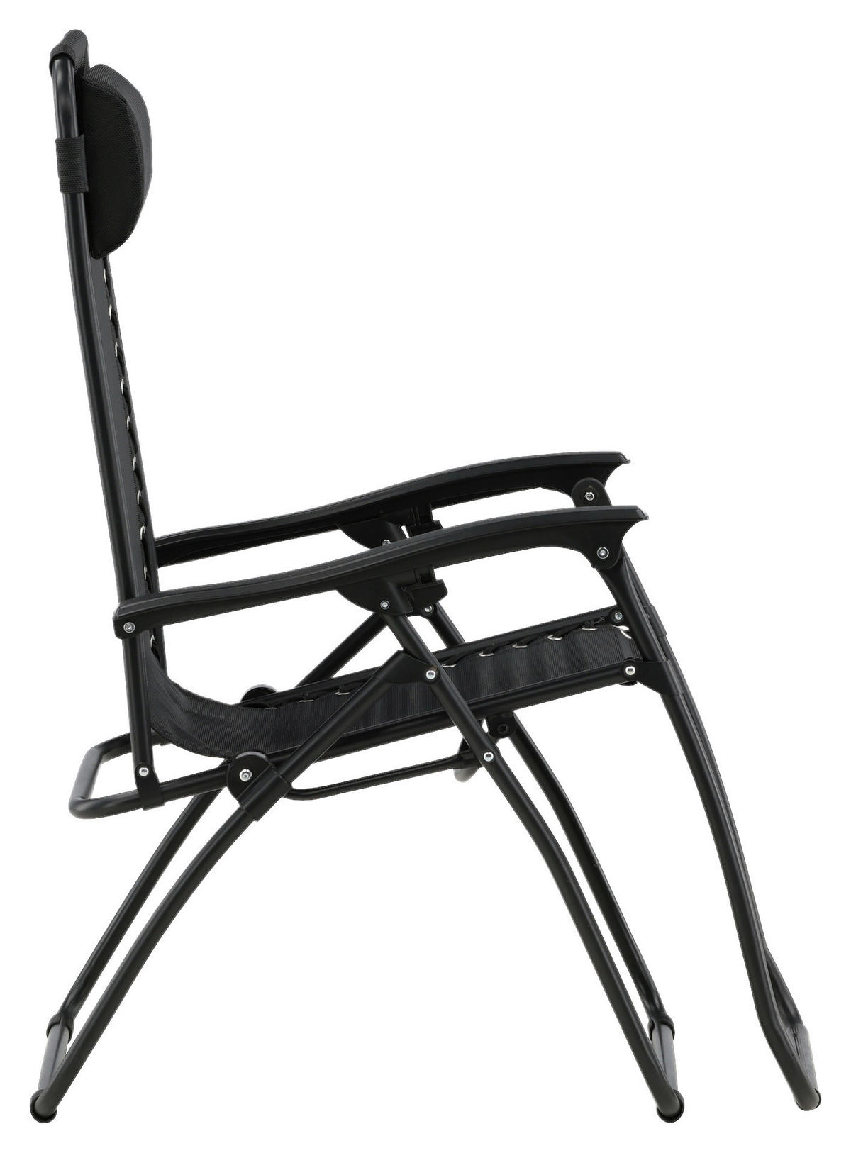GARTEN-RELAXSESSEL 68/112/90 cm  - Schwarz, KONVENTIONELL, Kunststoff/Textil (68/112/90cm) - Gardenson