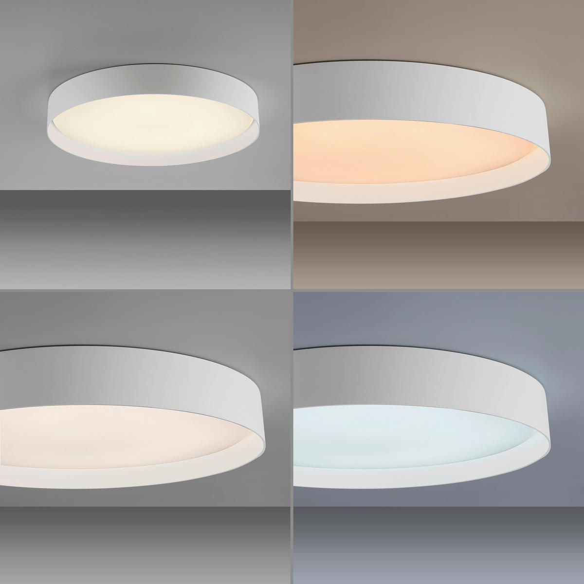 LED-DECKENLEUCHTE Tavoli 49/49/7.3 cm   - Weiß, KONVENTIONELL, Kunststoff/Metall (49/49/7.3cm) - Schöner Wohnen