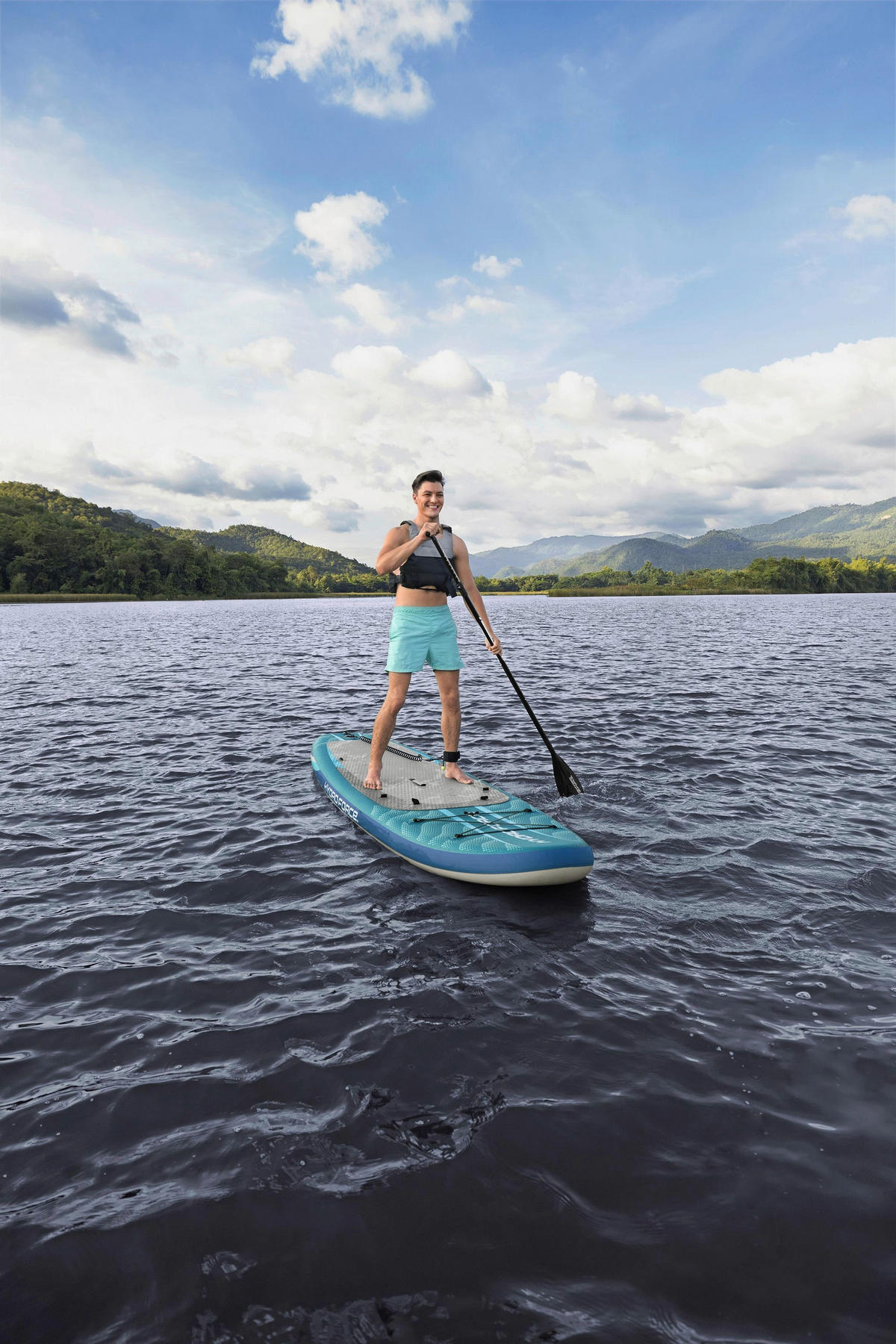 STAND-UP PADDLE BOARD 6532D AQUA DRIFTER  - Hellblau, KONVENTIONELL, Kunststoff/Metall (335/91,5/15cm) - Bestway