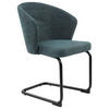 STUHL - Blau/Schwarz, Design, Textil/Metall (57/86/57,5cm) - Stylife