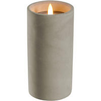 LED-SVEČA - siva/bela, Basics, umetna masa/keramika (7,50/15,00/7,50cm) - Leonardo