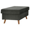 HOCKER in Textil Anthrazit  - Anthrazit/Naturfarben, KONVENTIONELL, Holz/Textil (61/43/61cm) - P & B