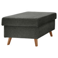 HOCKER in Textil Anthrazit  - Anthrazit/Naturfarben, Konventionell, Holz/Textil (61/43/61cm) - P & B