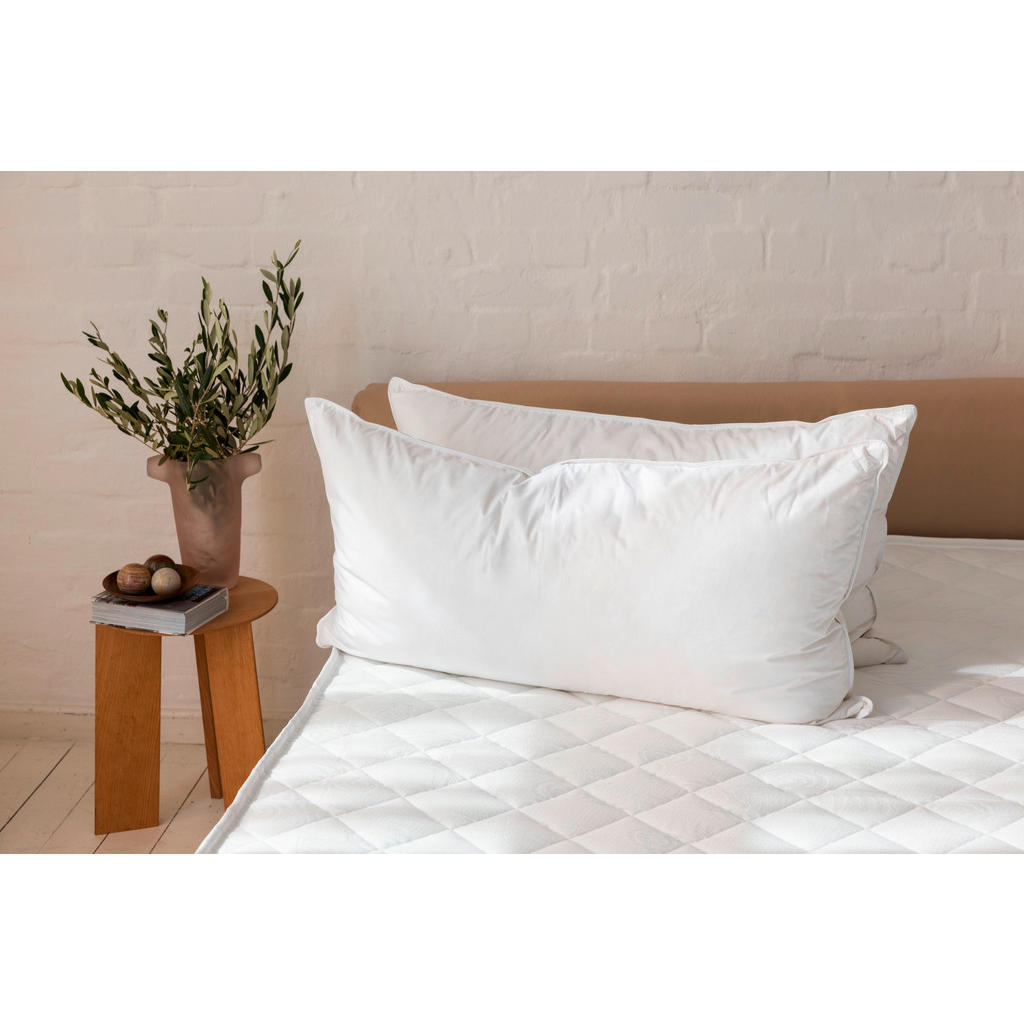 Thumbnail - Ribeco Kopfkissen, Weiß, Textil, Füllung: Federn, 70x90 cm, Made in Germany, Oeko-Tex® Standard 100, Responsible Down St...