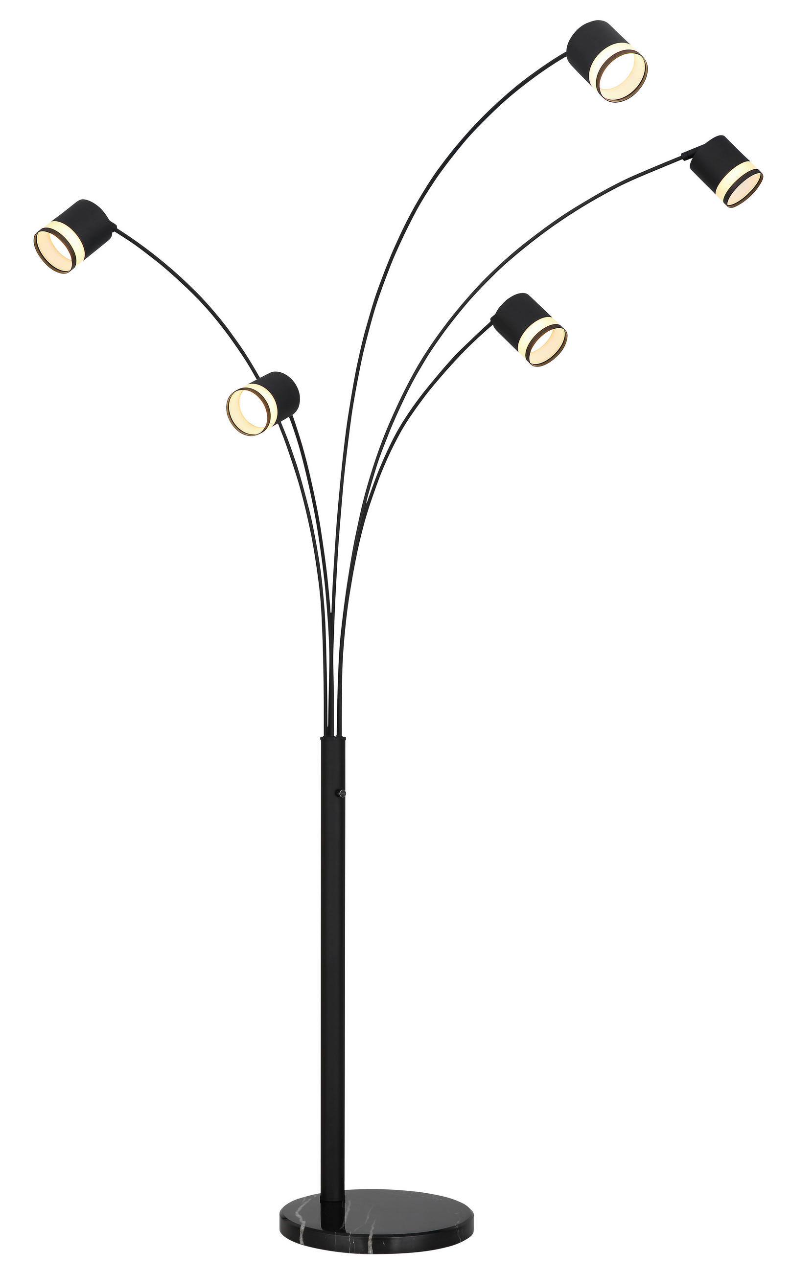 LED-STEHLEUCHTE 110/70/195 cm    - Schwarz/Weiß, Design, Kunststoff/Metall (110/70/195cm) - Globo