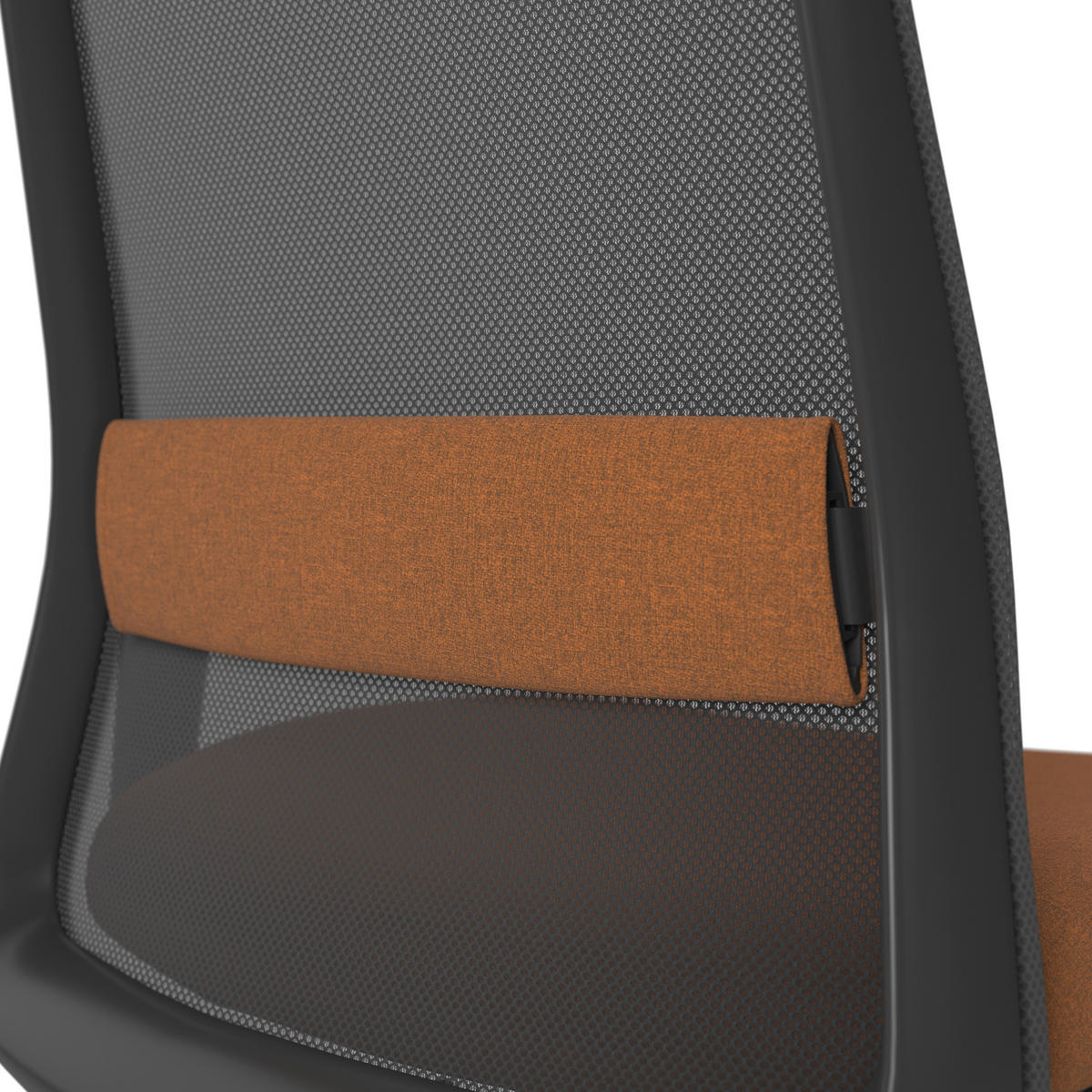 DREHSTUHL Orange, Schwarz  - Schwarz/Orange, MODERN, Kunststoff/Textil (70/103-115/70cm)