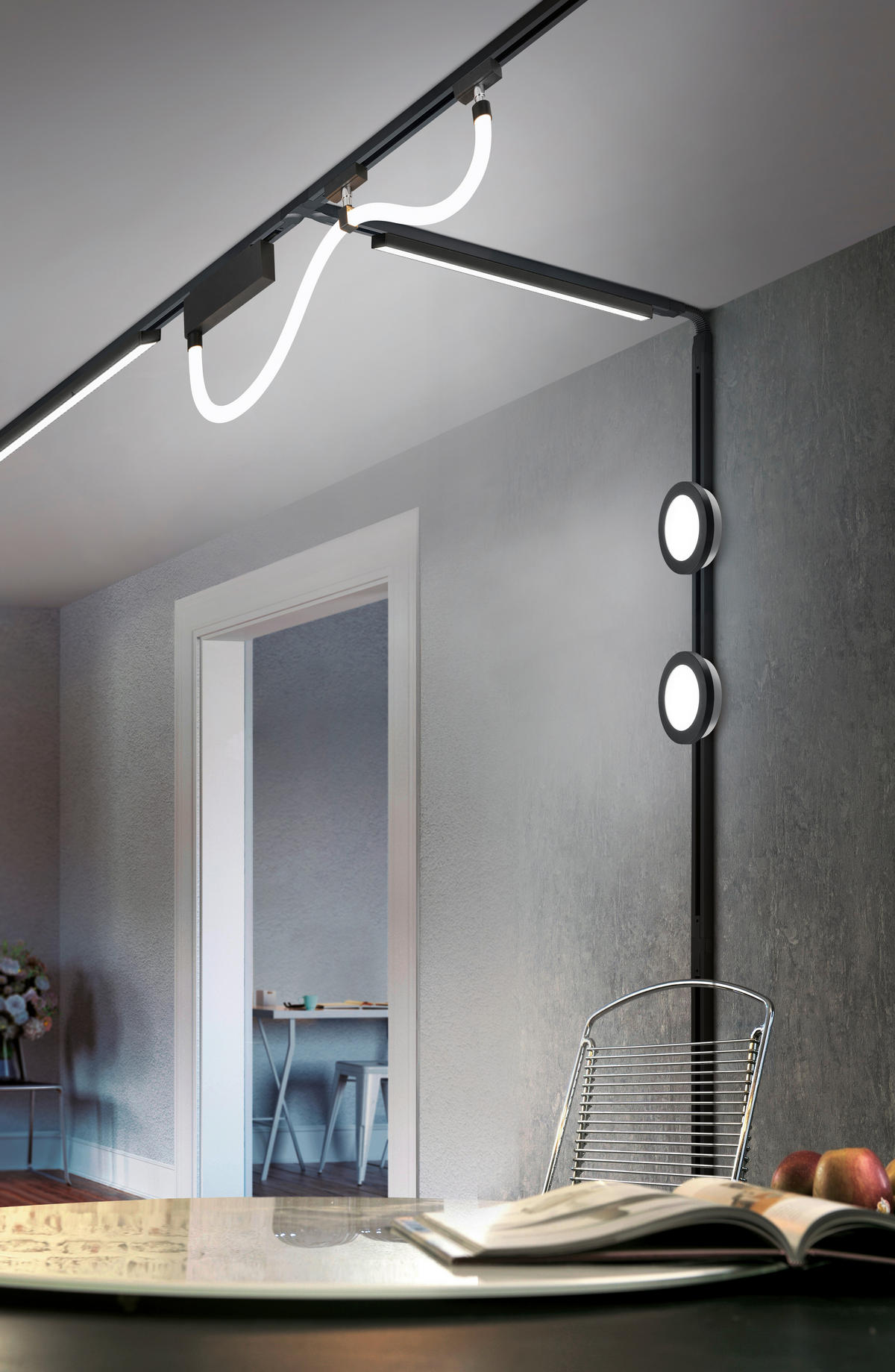 LED-STRIP - Schwarz, Konventionell, Kunststoff (19/2/2cm) - Trio Leuchten