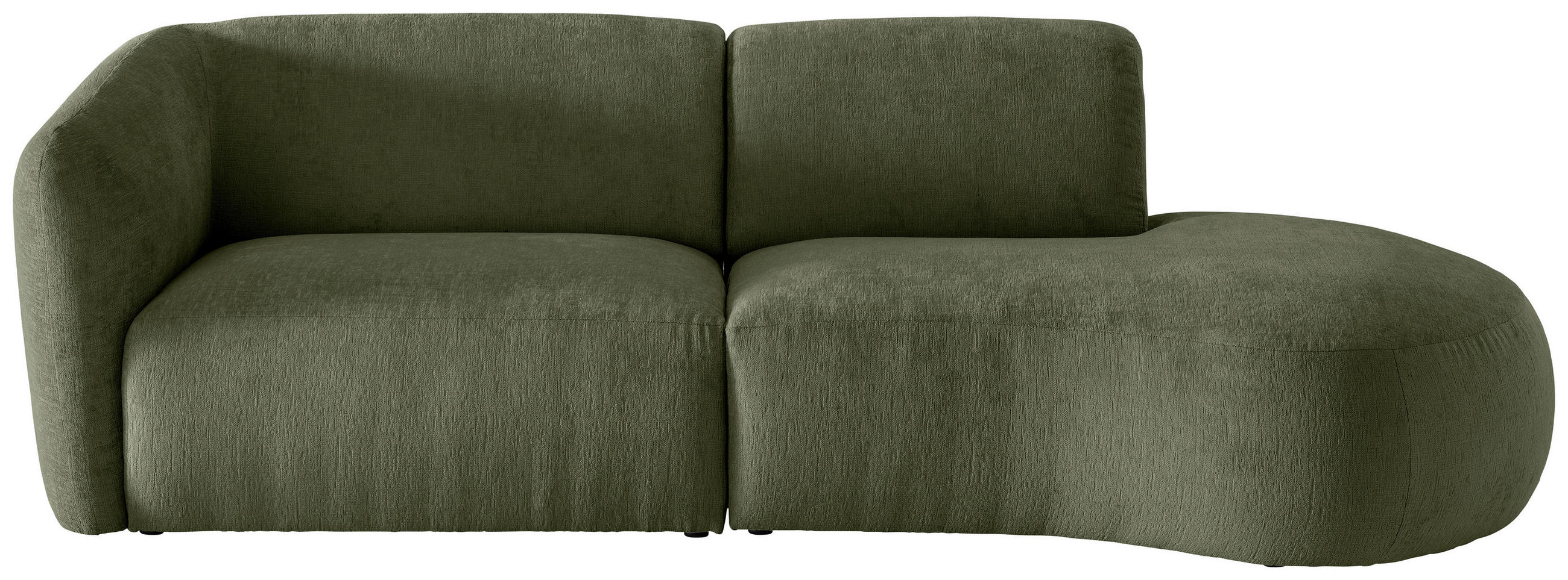 ECKSOFA in Mikrofaser Grün  - Schwarz/Grün, Modern, Kunststoff/Textil (238/107cm) - Livetastic