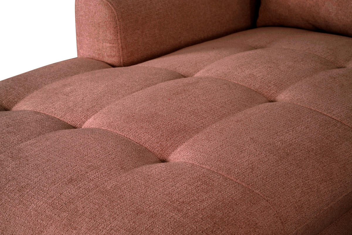 WOHNLANDSCHAFT Rot Chenille  - Rot/Schwarz, KONVENTIONELL, Textil/Metall (160/340/188cm) - Xora