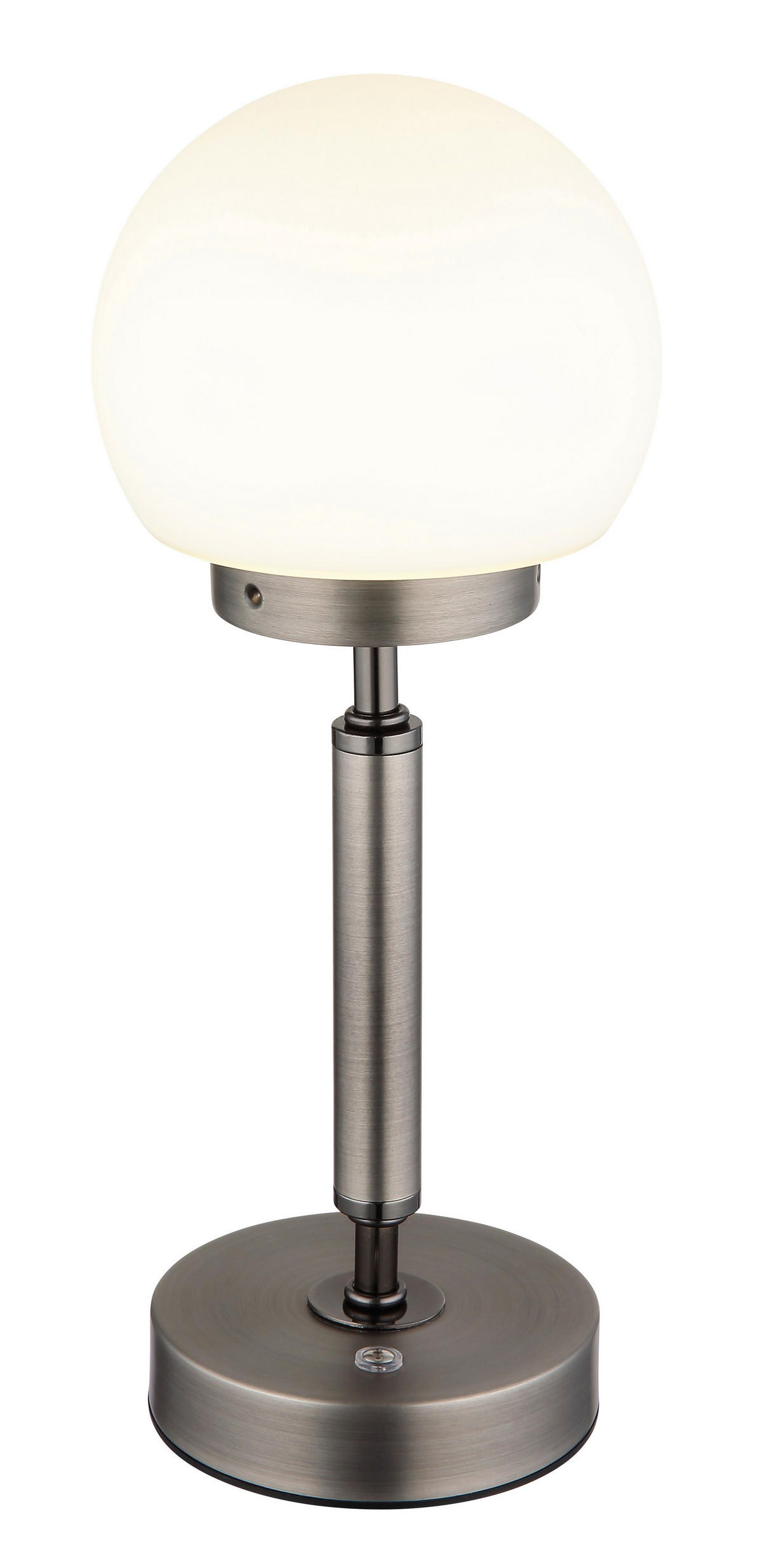 STOLNÍ LED LAMPA, dotykový stmívač, 11,5/28,5 cm  - černá/opál, Basics, kov/plast (11,5/28,5cm) - Globo