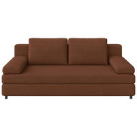 SCHLAFSOFA Jacquard Braun Querschläfer  inkl. Rückenkissen, Armlehnenkissen, Bettkasten  - Schwarz/Braun, Design, Kunststoff/Textil (200/88/87cm) - Xora