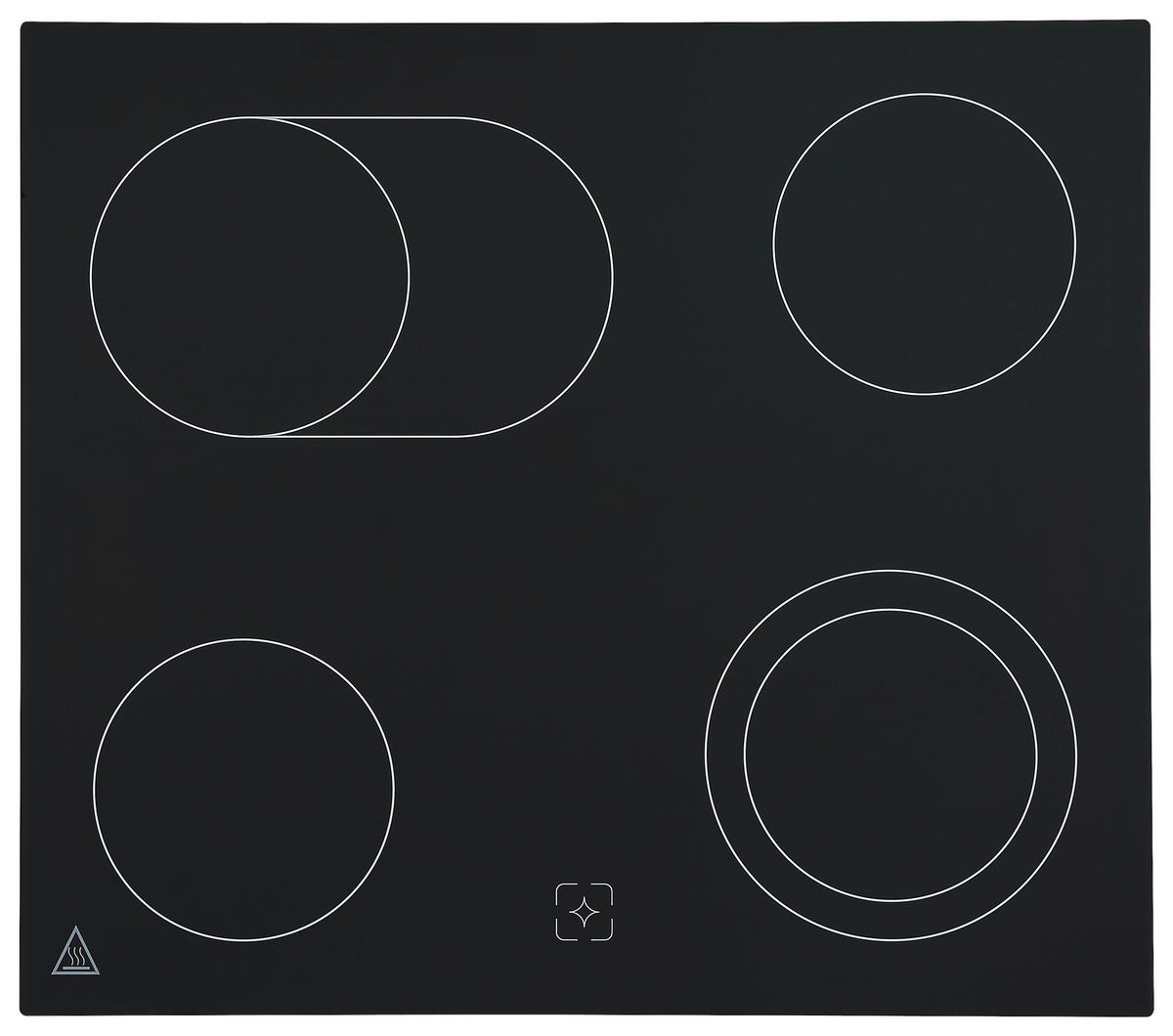 HERDSET HS3001-19  - Edelstahlfarben/Schwarz, Trend, Glas/Kunststoff (59,5/59,5/57,5cm) - Respekta