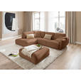 ECKSOFA  in Chenille Braun  224/307 cm  - Schwarz/Braun, KONVENTIONELL, Kunststoff/Textil (224/307cm) - Hom`in