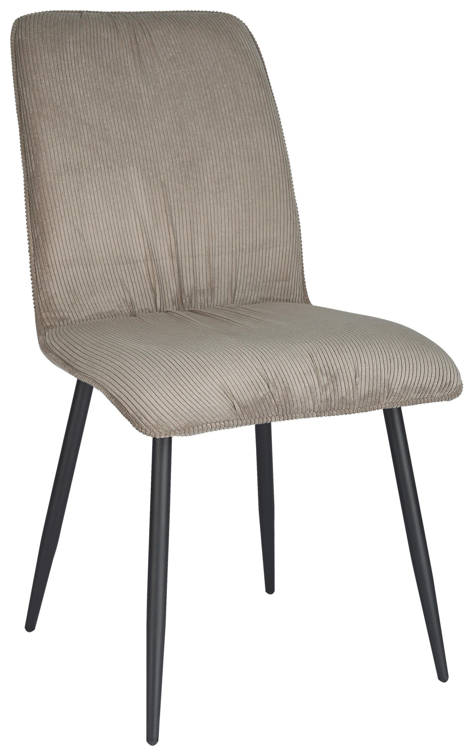 STOL, kovina, tekstil rjava, črna  - črna/rjava, Design, kovina/tekstil (49/90/61cm) - Stylife