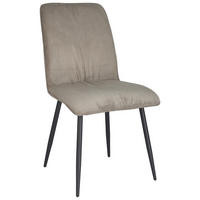 STOL, kovina, tekstil rjava, črna  - črna/rjava, Design, kovina/tekstil (49/90/61cm) - Stylife