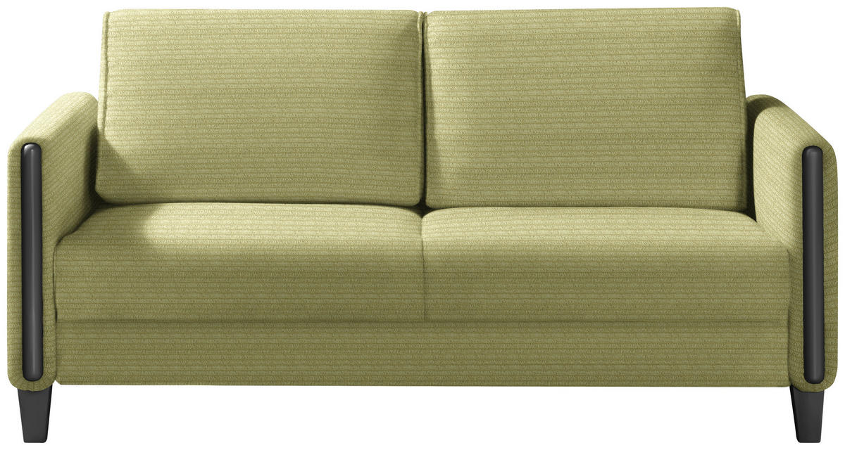 SCHLAFSOFA in Cord Schwarz, Hellgrün  - Schwarz/Hellgrün, Design, Holz/Textil (174/88/104cm) - Niels Andersson