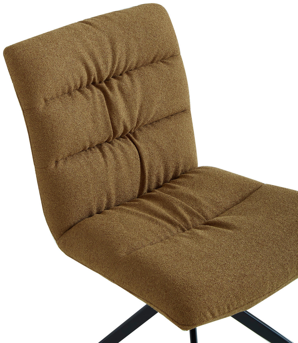 STUHL - Karamell/Schwarz, Design, Textil/Metall (51/86/64cm) - Dieter Knoll