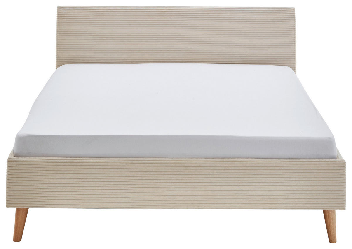 POLSTERBETT Beige 140/200 cm  - Eichefarben/Beige, Trend, Holz/Textil (140/200cm) - Boxxx