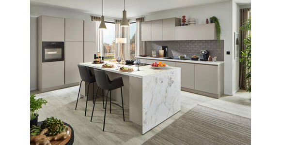 EINBAUKÜCHE   - Cappuccino, Design, Holzwerkstoff - Dieter Knoll