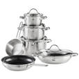 KOCHTOPFSET 6-teilig  - Klar/Edelstahlfarben, Basics, Glas/Metall - Homeware Profession.