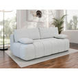 BOXSPRINGSOFA in Chenille Ecru  - Ecru/Schwarz, MODERN, Kunststoff/Textil (210/72/105cm) - Cantus