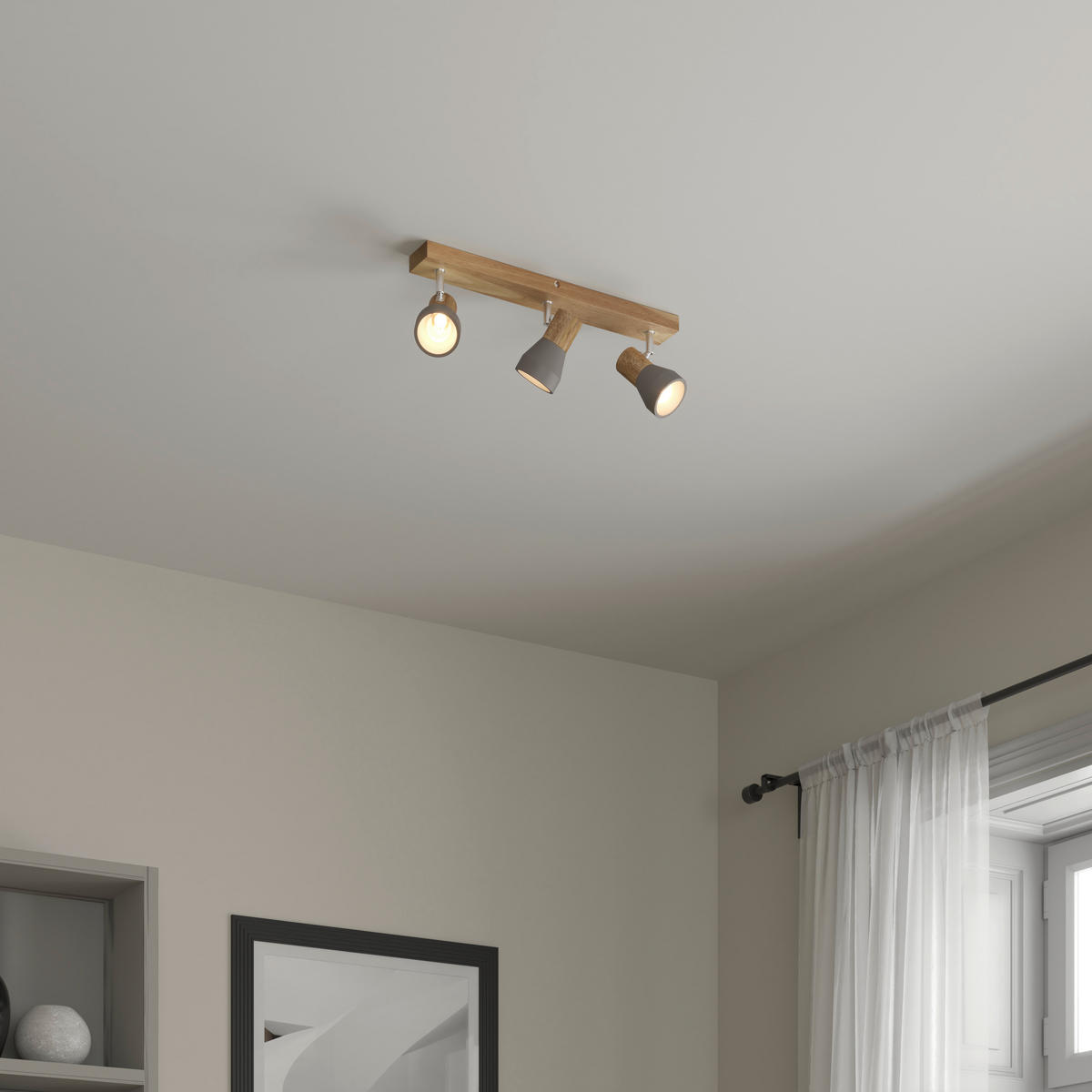 STRAHLER Alina 57/7,2/12,3 cm  - Eschefarben/Grau, Natur, Holz/Stein (57/7,2/12,3cm) - Novel