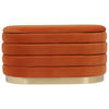 TRUHENBANK 42/42/80 cm Orange  - Goldfarben/Orange, Design, Textil/Metall (42/42/80cm) - Kayoom