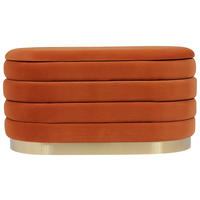 TRUHENBANK 42/42/80 cm Orange  - Goldfarben/Orange, Design, Textil/Metall (42/42/80cm) - Kayoom