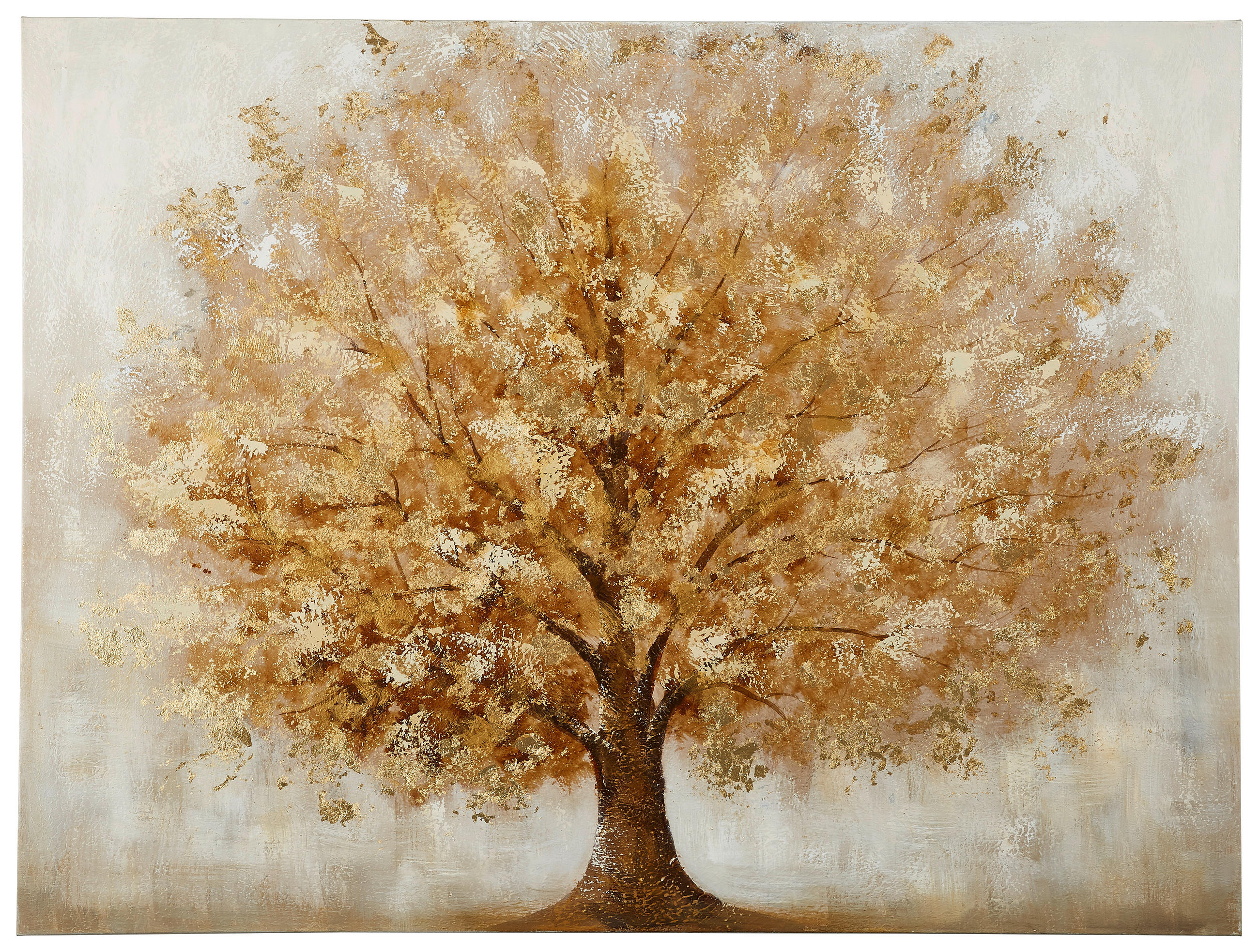 LEINWANDBILD 120/90 cm  - Goldfarben/Braun, Basics, Holz/Textil (120cm) - Monee