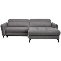 ECKSOFA Flachgewebe Anthrazit  - Anthrazit/Schwarz, Design, Textil/Metall (246/175cm) - Celina
