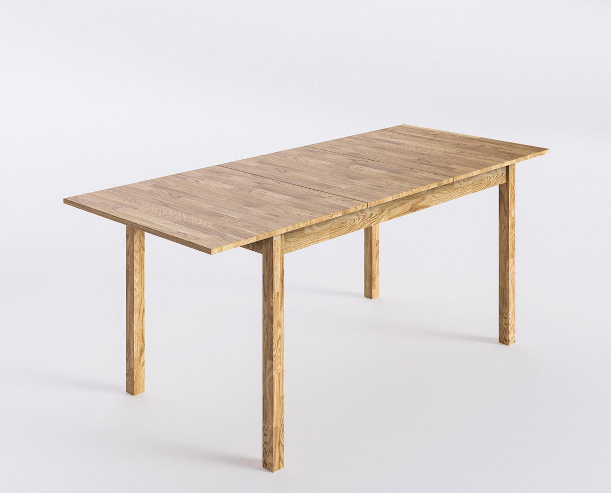 ESSTISCH Holz 160(200)/80/75 cm  - Eichefarben/Schwarz, Modern, Holz (160(200)/80/75cm) - Livetastic