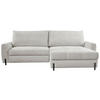 ECKSOFA in Struktur Beige  - Beige/Schwarz, Design, Textil/Metall (265/162cm) - MID.YOU