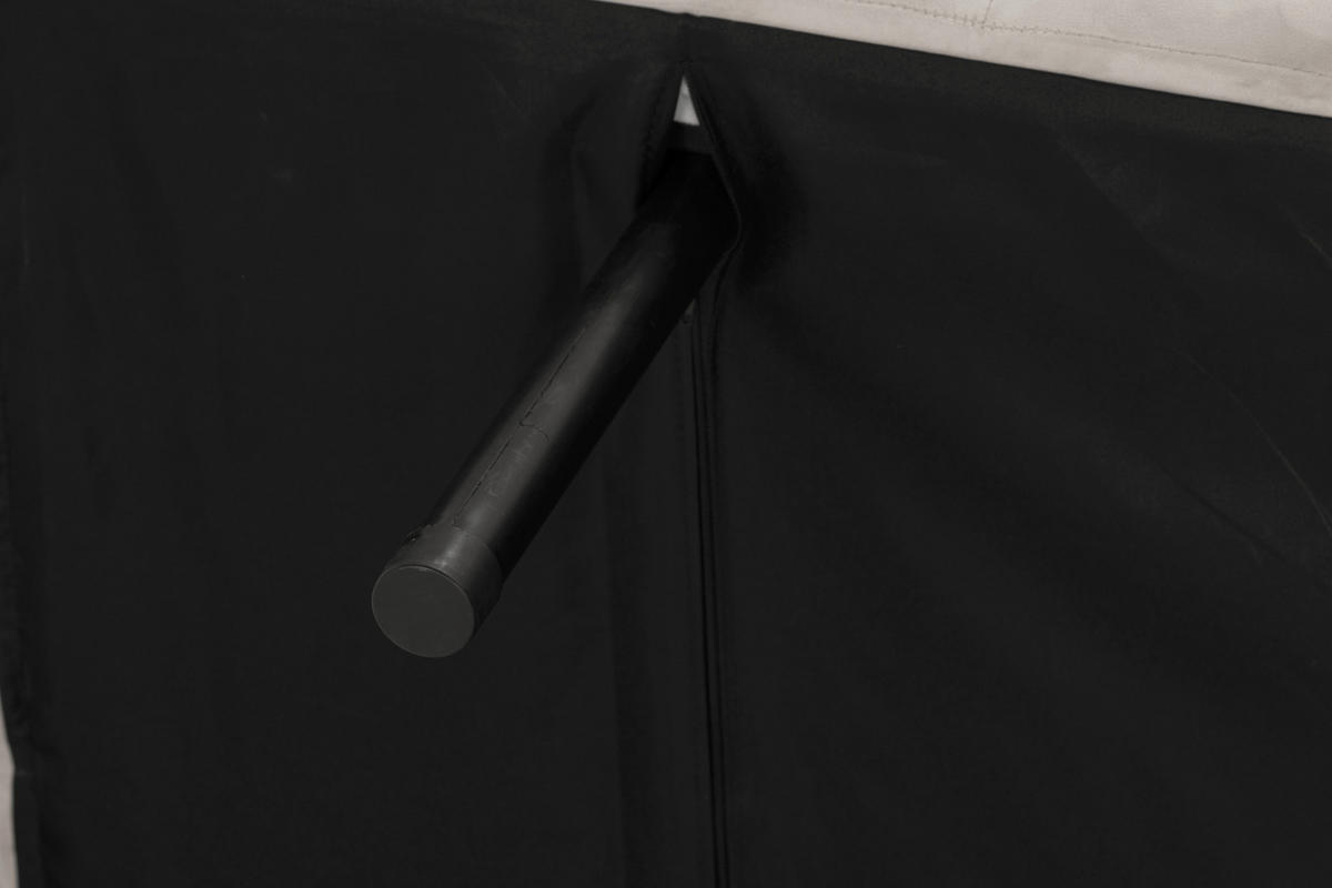 ECKSOFA Creme Samt  - Creme/Schwarz, MODERN, Textil/Metall (253/87/169cm) - P & B