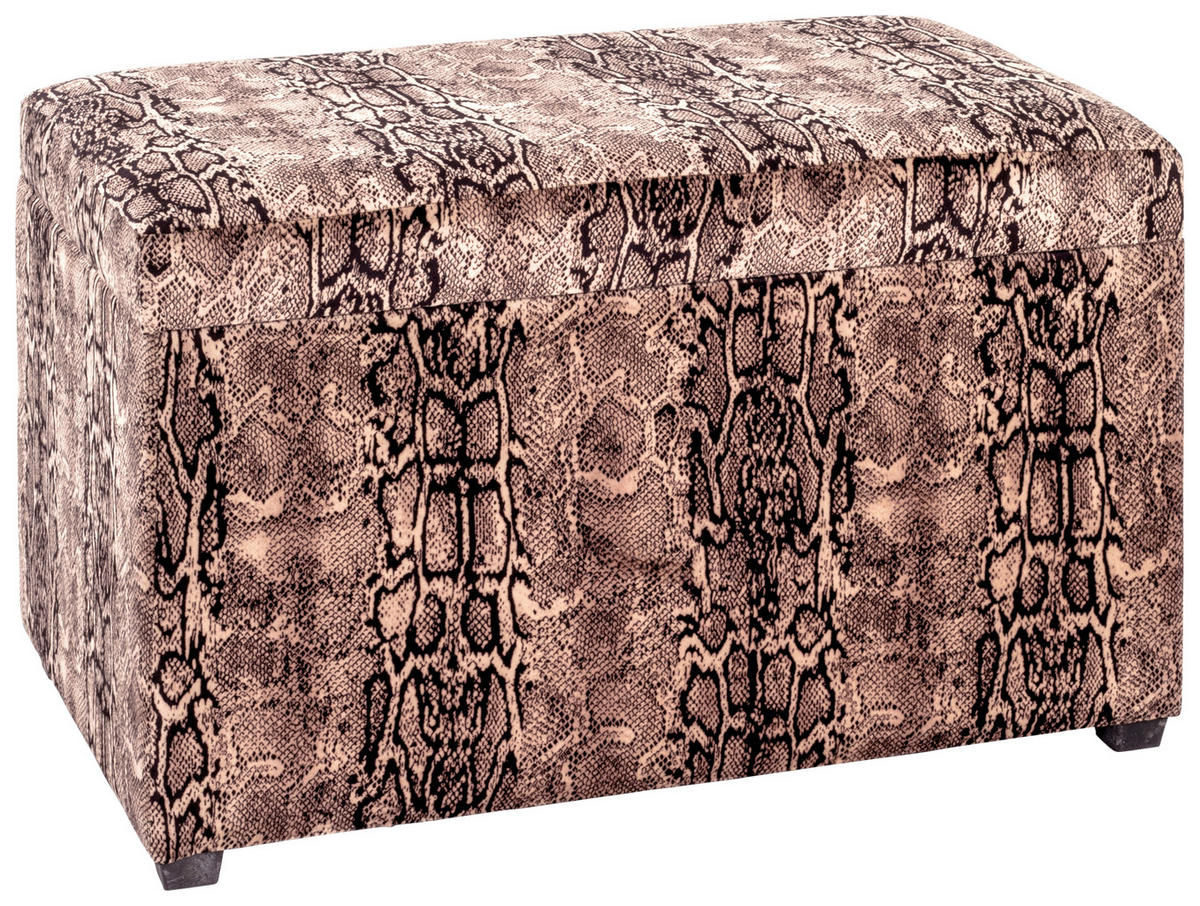 TRUHENBANK in Textil, Holzwerkstoff 65/42/40 cm  - Multicolor/Schwarz, Design, Holzwerkstoff/Kunststoff (65/42/40cm)