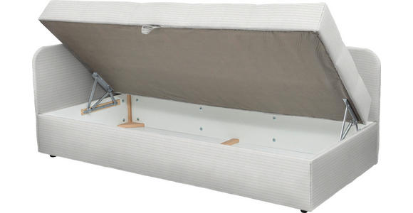 LIEGE  in Cord Grauweiß  - Grauweiß/Schwarz, Basics, Kunststoff/Textil (95/90/205cm) - Xora